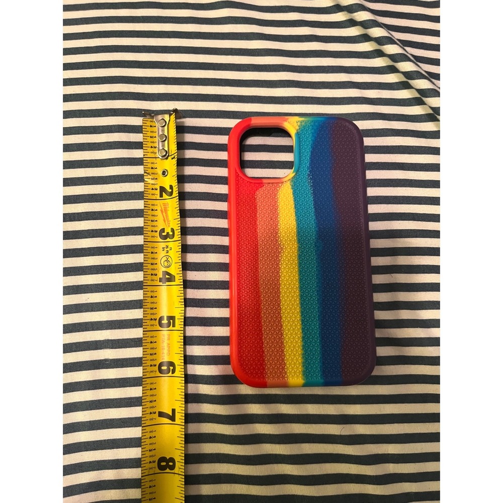 Unbranded iPhone 13 Case Rainbow Pride Stripe Protective Textured Shell 6 Inch
